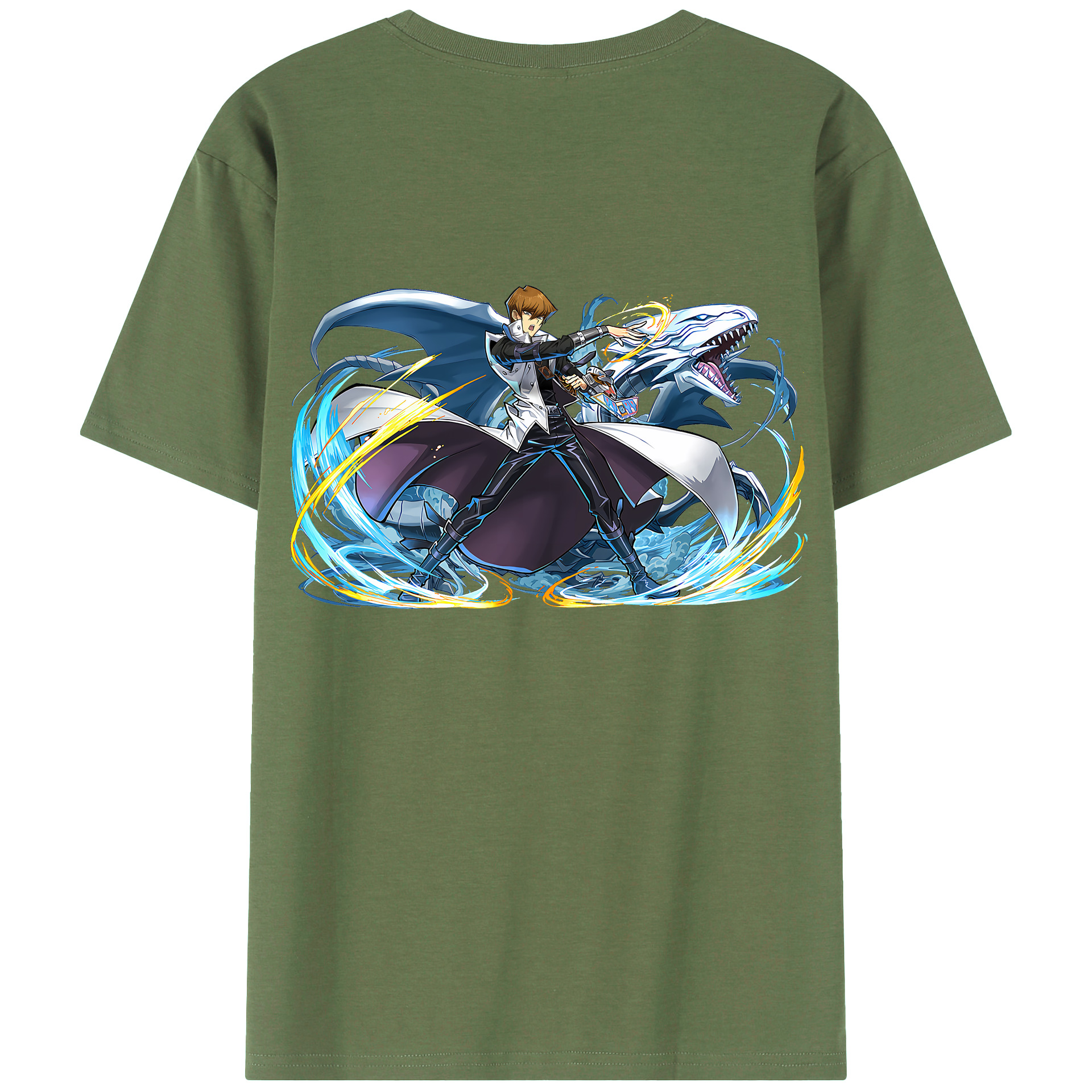 （画像用） 遊☆戯☆王 Yu-Gi-Oh! 綿100％ メンズ半袖Tシャツ（バックプリント） 通気性